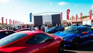 Visitors experiencing the excitement at the Auto Cars Show featuring stunning new vehicles.