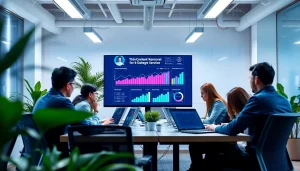 Analyze data for thin content removal service in a professional office environment with a focused team.