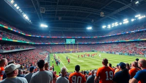 스포츠중계의 라이브 중계를 즐기는 열광적인 팬들과 함께하는 장면