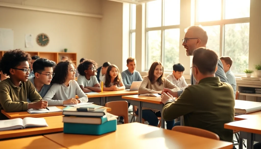Engaged students learning in a vibrant classroom setting focused on Education principles.