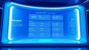 Explore Yono VIP's unique features within an engaging digital banking interface.