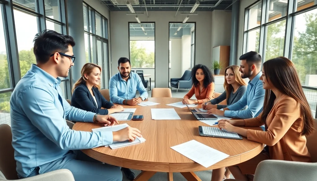 Engaging team collaboration at https://fhpts.com in a bright, modern office environment.