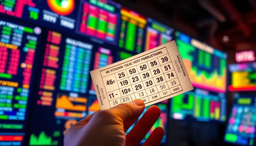 Menggenggam tiket togel online yang bersinar dalam suasana digital yang dinamis