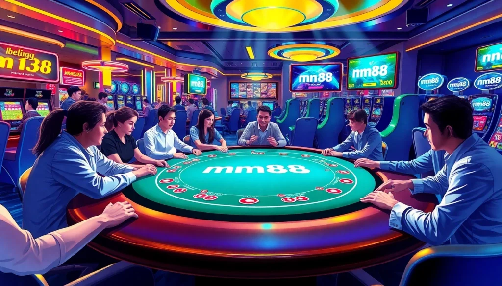 Experience the thrill of mm88 online poker action with high-stakes chips and vibrant players.
