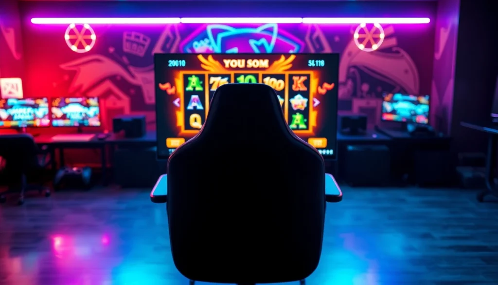 Gambarkan pengalaman bermain koi800 togel dengan peralatan gaming modern dan pencahayaan dinamis.