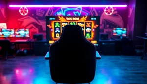 Gambarkan pengalaman bermain koi800 togel dengan peralatan gaming modern dan pencahayaan dinamis.