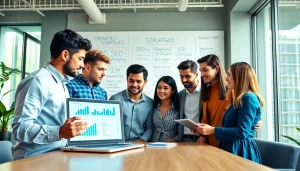 Optimize your SEO Malaysia strategies with a collaborative digital marketing team at work.