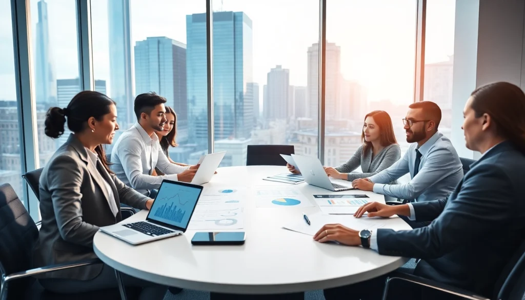 Expert team collaborating on Corporate Tax Services strategies in a modern office.