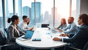 Expert team collaborating on Corporate Tax Services strategies in a modern office.