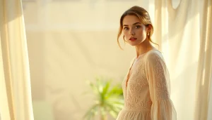 Rivelle clothing collection elegantly presented with rich textures and soft lighting.