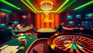 F8bet players enjoying a thrilling casino experience at an upscale table.