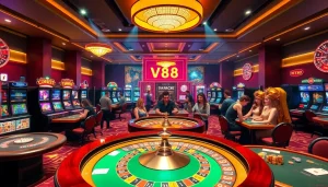 Experience the thrill of gambling at vn88 with exciting casino tables and vibrant slot machines.