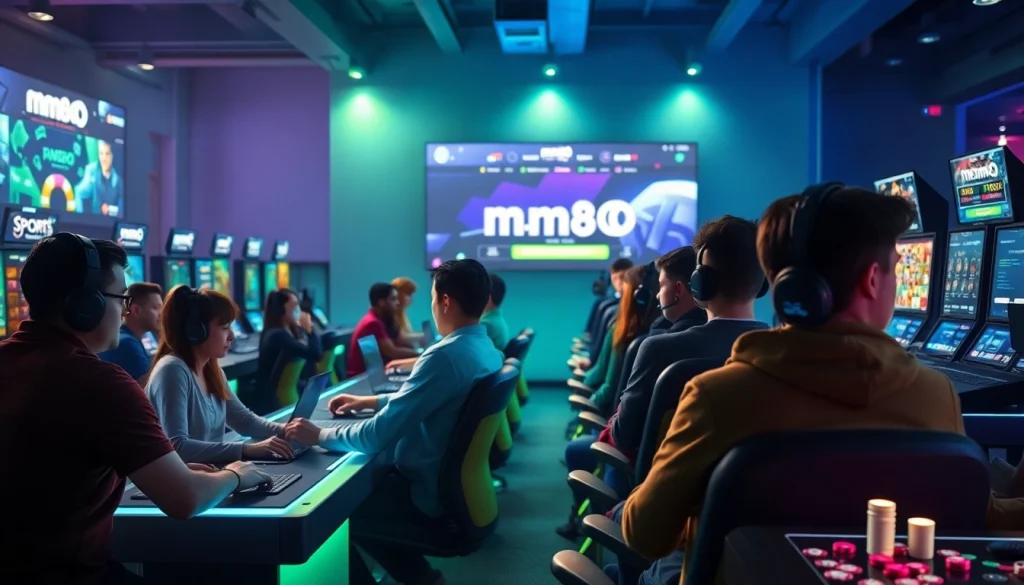Engaged players in a vibrant online gaming environment showcasing https://mm88.agency/ and various casino games.