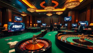 Experience the excitement of betting with Link F8BET at a luxury casino setting.