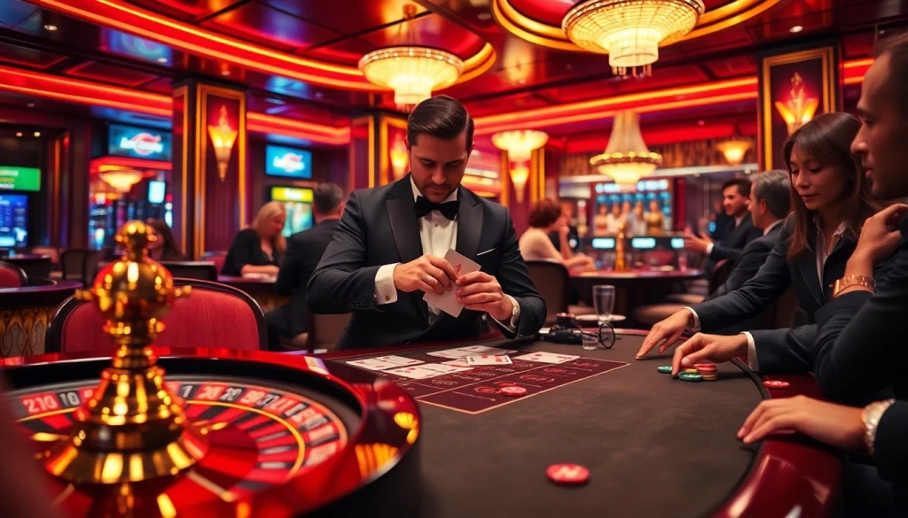 Experience shbet800 with players intensely focusing on high-stakes poker action in a glamorous casino.