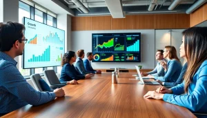 Gain business growth insights through engaging professional discussions with vibrant data visuals.