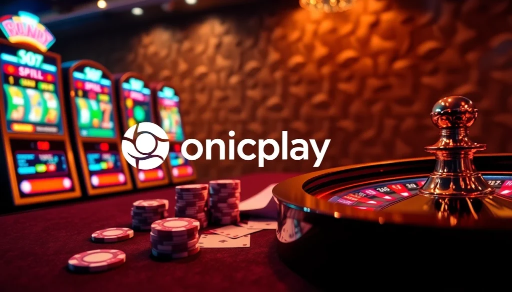 Experience the thrill of Onicplay with vibrant slot machines and gaming visuals.