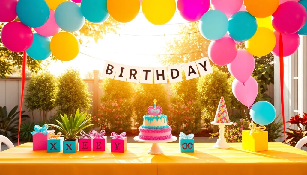 Celebrate with a customizable birthday party featuring personalized decorations and festive elements.