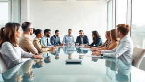 Team collaboration at maeden.com/en during a professional meeting in a modern conference space