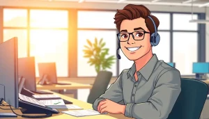 Demonstrating how is Pretzel different from other extended warranty companies with a friendly support representative in a modern office.