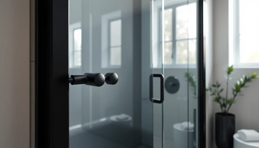 Transform your bathroom with a stylish black shower sliding door adding elegance and sophistication.