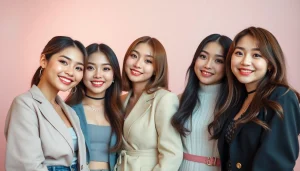 blackpink members Jisoo, Jennie, Rosé, and Lisa posing together with artistic flair